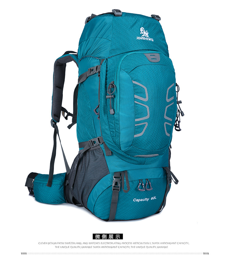 Outdoor Backpack Mountaineering Bag Shoulder Bag 60L Men's and Women's Large Capacity Casual Travel Bag Exercise Travel Bag Hiking Bag