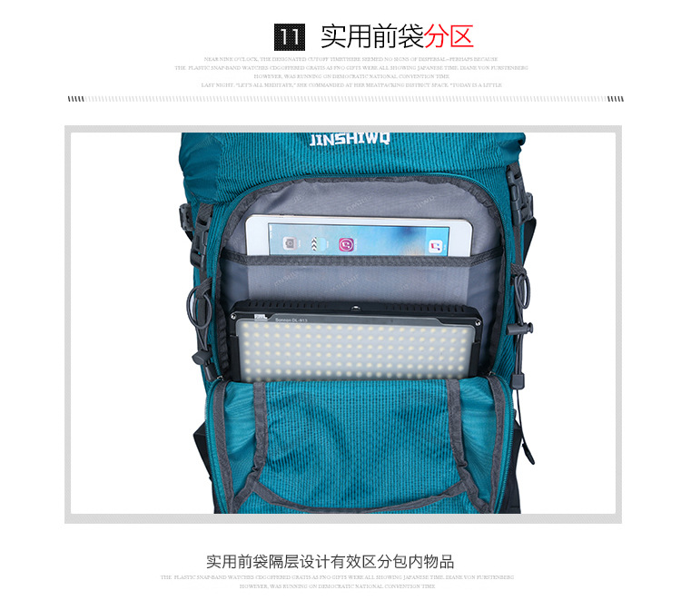 Outdoor Backpack Mountaineering Bag Shoulder Bag 60L Men's and Women's Large Capacity Casual Travel Bag Exercise Travel Bag Hiking Bag