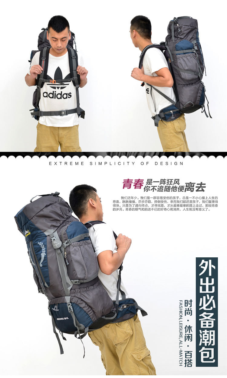 Factory Professional Mountaineering Bag Bracket Backpack Waterproof Outdoor Travel Backpack Hiking Back Bag 80L Factory Professional Mountaineering Bag Bracket Backpack Waterproof Outdoor Travel Backpack Hiking Back Bag 80L