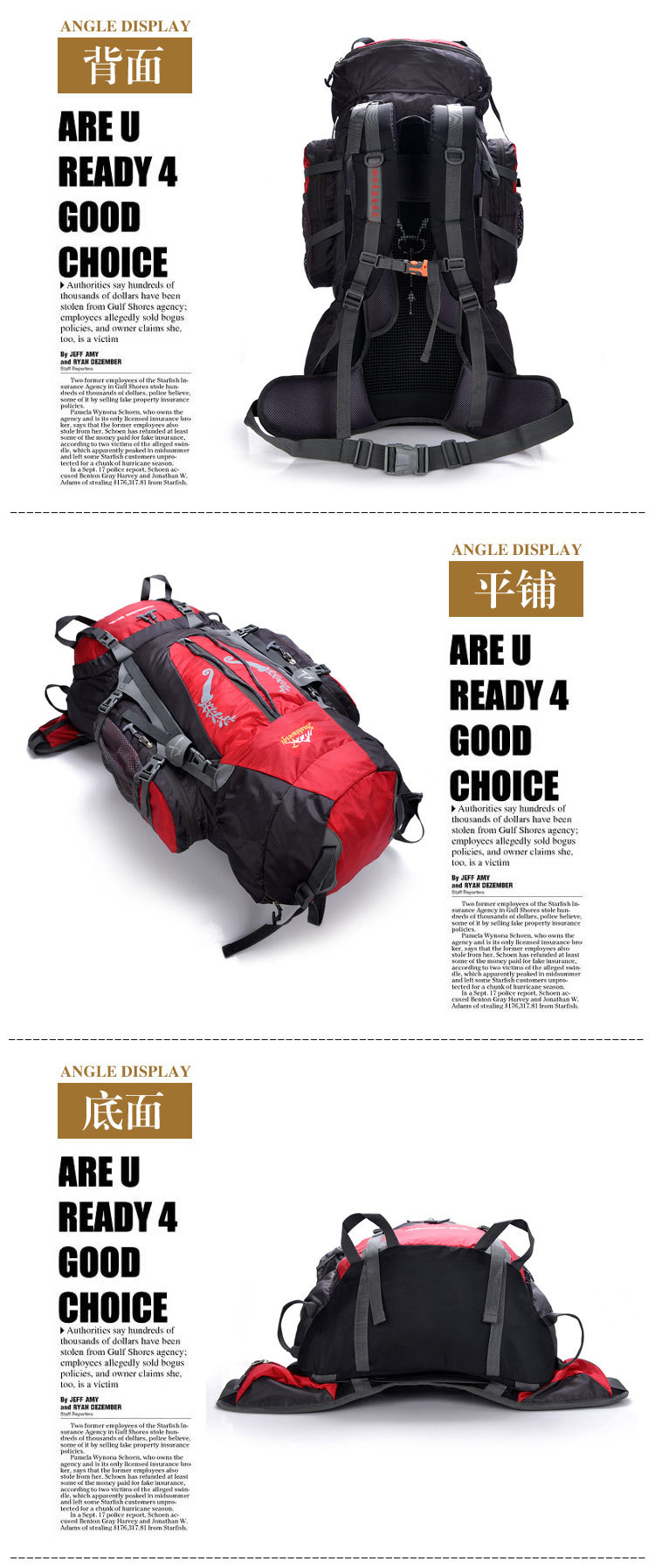 Factory Professional Mountaineering Bag Bracket Backpack Waterproof Outdoor Travel Backpack Hiking Back Bag 80L Factory Professional Mountaineering Bag Bracket Backpack Waterproof Outdoor Travel Backpack Hiking Back Bag 80L