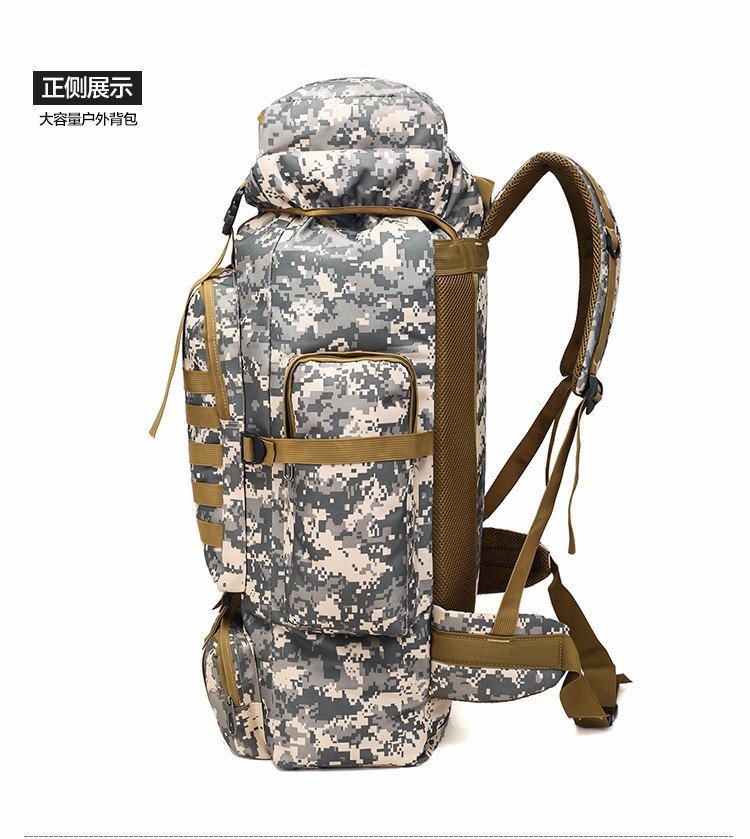 Men's 70 Liters Travel Large Capacity Backpack Camping Luggage Backpack Travel Military Camouflage Outdoor Mountaineering Bag Men's 70 Liters Travel Large Capacity Backpack Camping Luggage Backpack Travel Military Camouflage Outdoor Mountaineering Bag