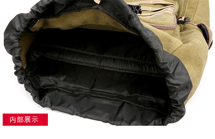 Cross-Border Exclusive Multi-Functional Outdoor Mountaineering Bag 80 Liter Canvas Large Capacity Backpack Travel Waterproof Rucksack
