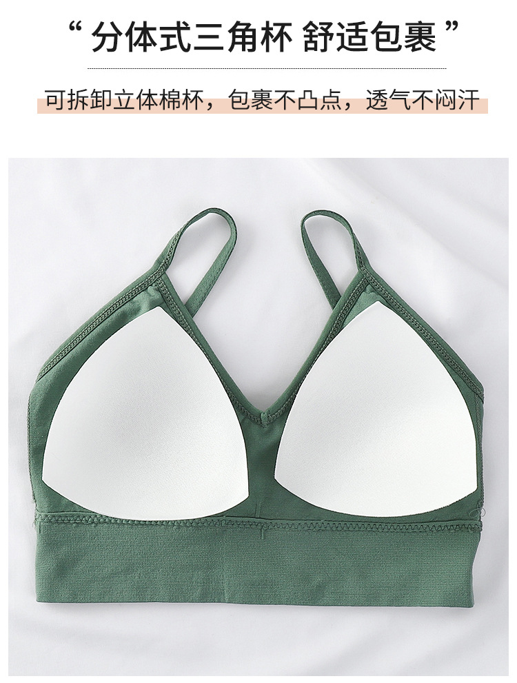 Cross-Border Underwear Wireless Sexy Push-up Bra Triangle Cup Wrapped Chest Beautiful Vest Comfortable Underwear Bra Set for Women