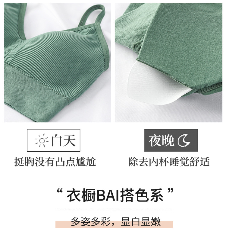 Cross-Border Underwear Wireless Sexy Push-up Bra Triangle Cup Wrapped Chest Beautiful Vest Comfortable Underwear Bra Set for Women
