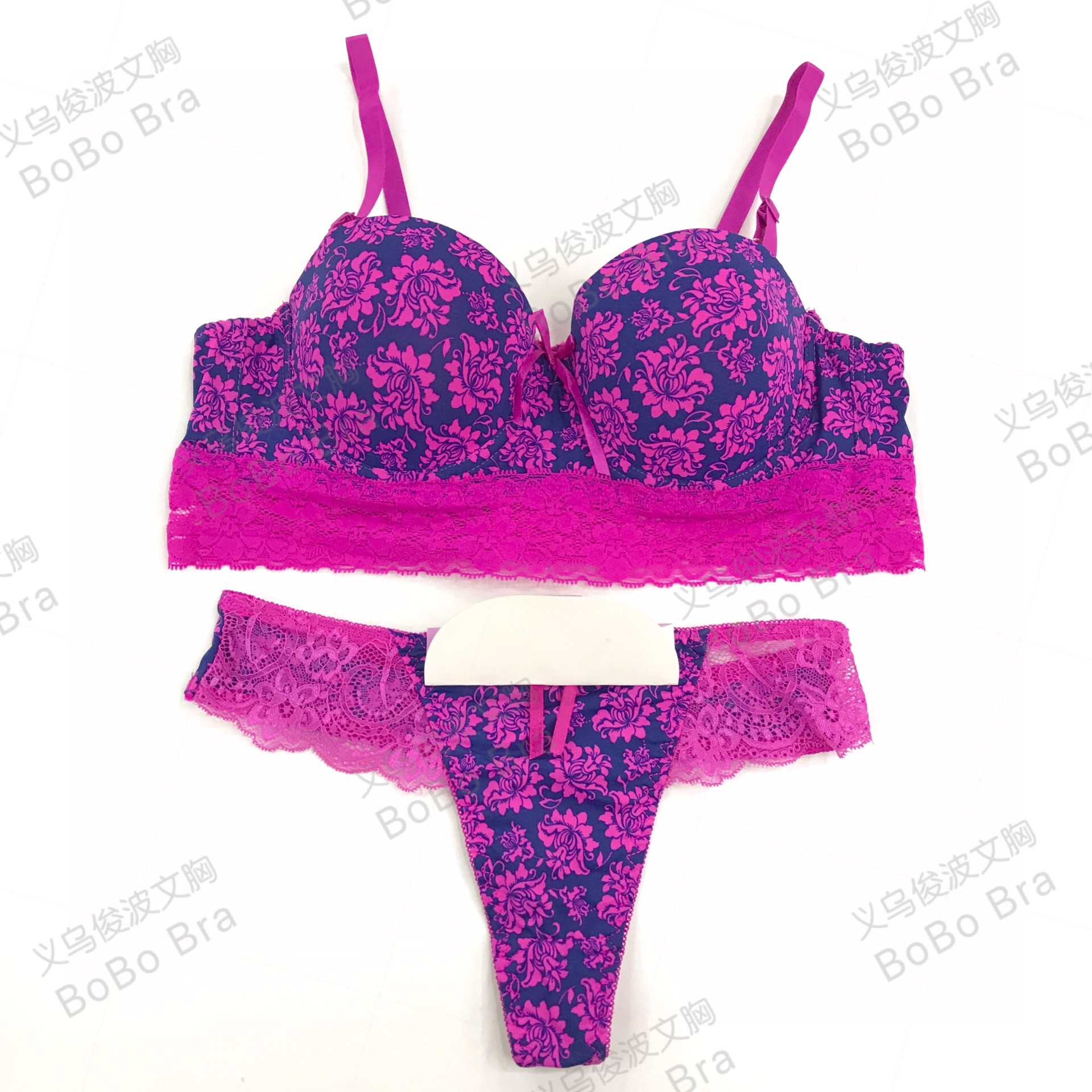Manufacturers direct European and American printed bra big name underwear ladies bra set foreign trade bra set