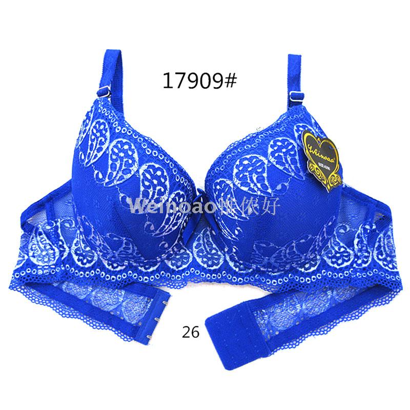 2019 new 5D embroidery thin cup with steel rim high-end underwear cross-border export hot style bra set