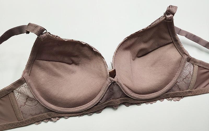 European and American Ladies' bra set with thick PADDED push-up Bra floral embroidery large size 42-52 D cups