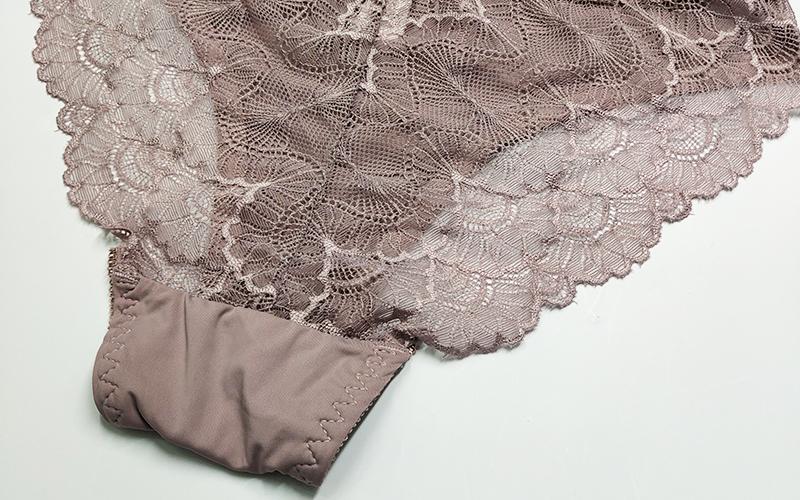 European and American Ladies' bra set with thick PADDED push-up Bra floral embroidery large size 42-52 D cups