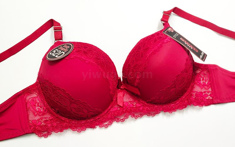 Bra set thick Padded large size with underwire 42-52D large cup panties set