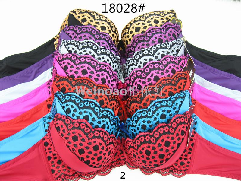 Foreign trade source sexy bra set lace print matching underwear large size underwear set stock