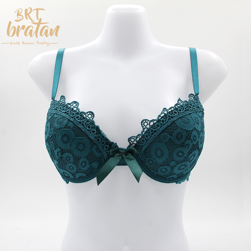 Two pcs bra set with luxurious and sexy high-end embroidery lace beauty bra and panty set