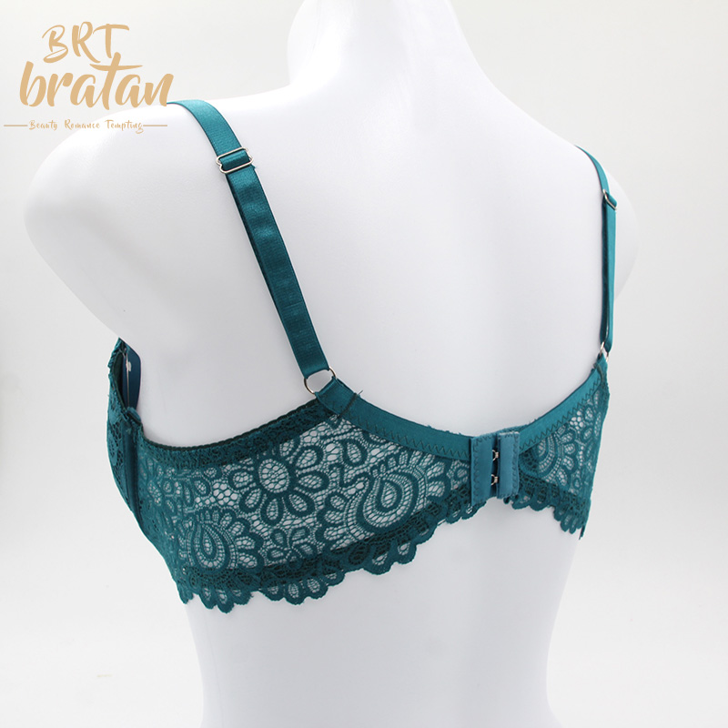 Two pcs bra set with luxurious and sexy high-end embroidery lace beauty bra and panty set