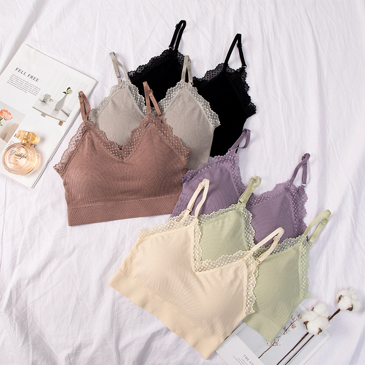 Seamless movement adjustment Seamless bra bra bra underwear without underwire sleep elastic lace back clasp Ladies underwear wholesale