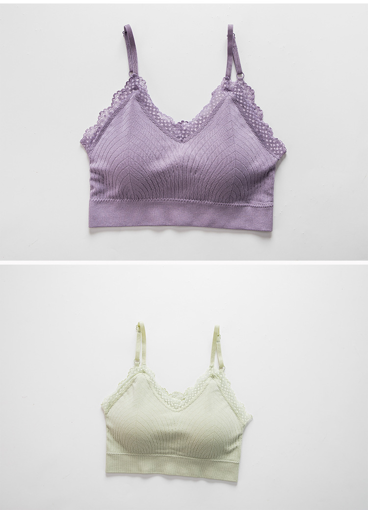 Seamless movement adjustment Seamless bra bra bra underwear without underwire sleep elastic lace back clasp Ladies underwear wholesale
