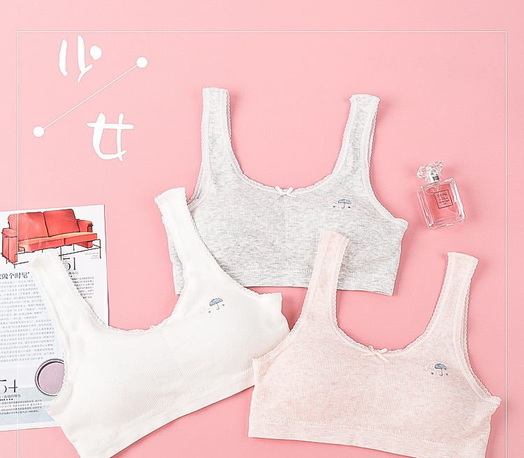 2020 New Girl's Seamless Bra Vest Student Growth Period Underwear Thread Girl Tank-Top