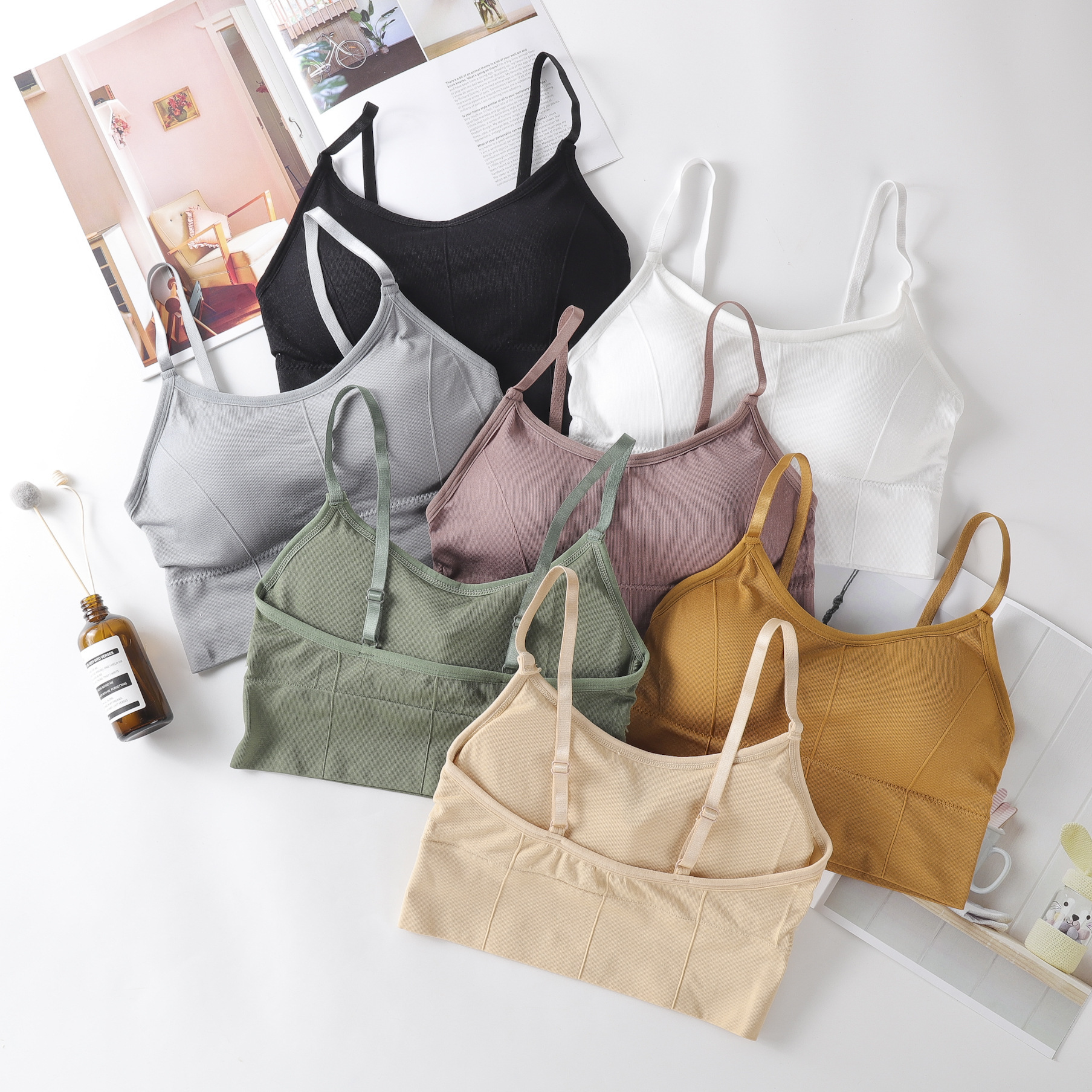 Hot style seamless back bra for girls with Seamless bra without underwire bra for girls with strapless bra Primer