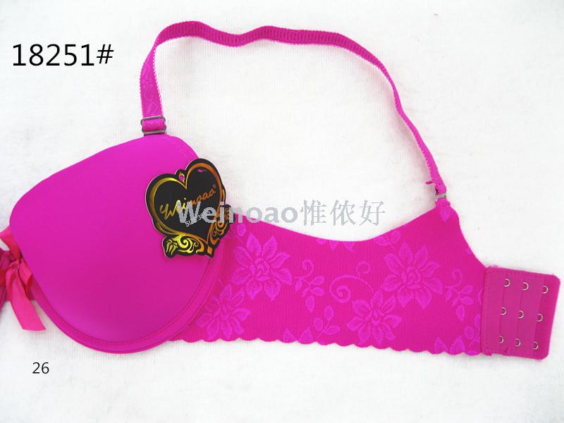 Foreign trade jacquard seamless bra high-grade one - piece bra three - button spot underwear Foreign trade jacquard seamless bra high-grade one - piece bra three - button spot underwear