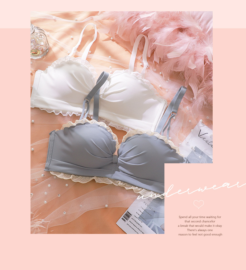 Women's Underwear Small Chest Push up Wireless Invisible Beauty Back Bra Upper Support Girl Seamless Bra Breast Holding