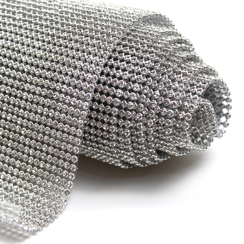 Factory Wholesale Silver Bottom Aluminum Mesh Drill Full Diamond 3mm Hot Melt Adhesive Rhinestone Hot Drilling Board Diamond DIY Stick-on Crystals Customizable