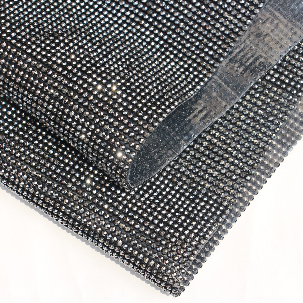 Factory Wholesale Silver Bottom Aluminum Mesh Drill Full Diamond 3mm Hot Melt Adhesive Rhinestone Hot Drilling Board Diamond DIY Stick-on Crystals Customizable
