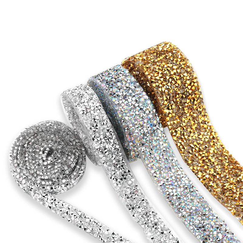Cross-Border Clothing Accessories Hot Drilling Drill Article Hot Melt Adhesive Diamond Band DIY Ornament Accessories
