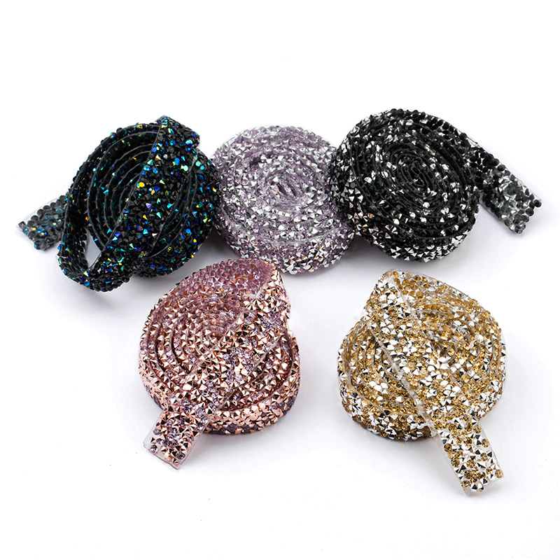Cross-Border Clothing Accessories Hot Drilling Drill Article Hot Melt Adhesive Diamond Band DIY Ornament Accessories