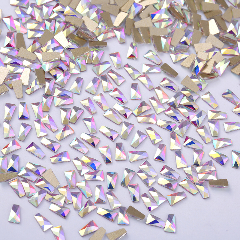 AB Colorful Crystals SpecialShaped Bottoming Drill Clothing Hot Drilling Accessories DIY Bridal Wedding Dress Diamond