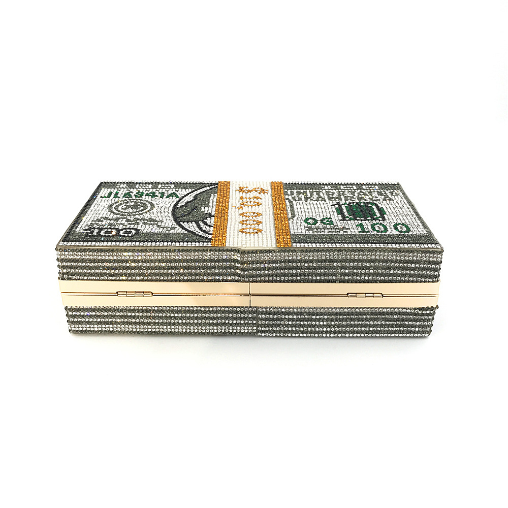 Hengmei New Style Hot Drilling Dollar Handbag Dress Evening Bag Women's Handbag Crystal Dollar Bag Clutch Bag Hengmei New Style Hot Drilling Dollar Handbag Dress Evening Bag Women's Handbag Crystal Dollar Bag Clutch Bag