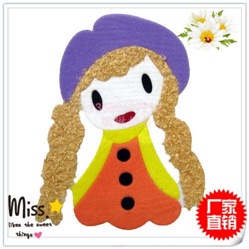 Buy fabric heat press factory Yiwu purple Hat girl