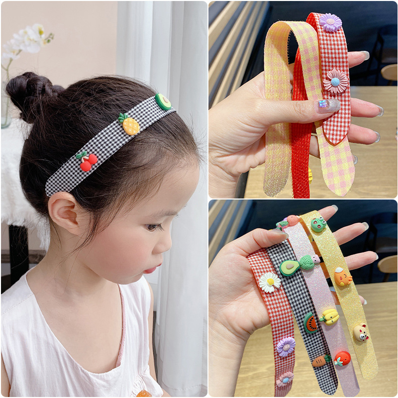 Velcro Headband Female Broken Hair Bangs Children TikTok Headband Hook and Loop Fasteners Headdress   fabric heat press