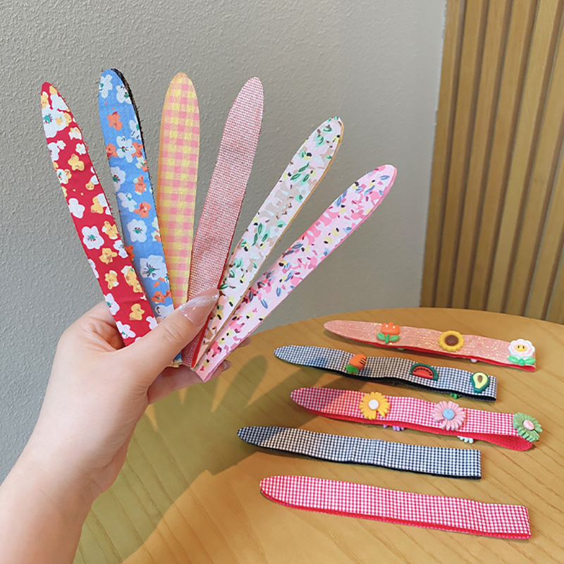 Velcro Headband Female Broken Hair Bangs Children TikTok Headband Hook and Loop Fasteners Headdress   fabric heat press