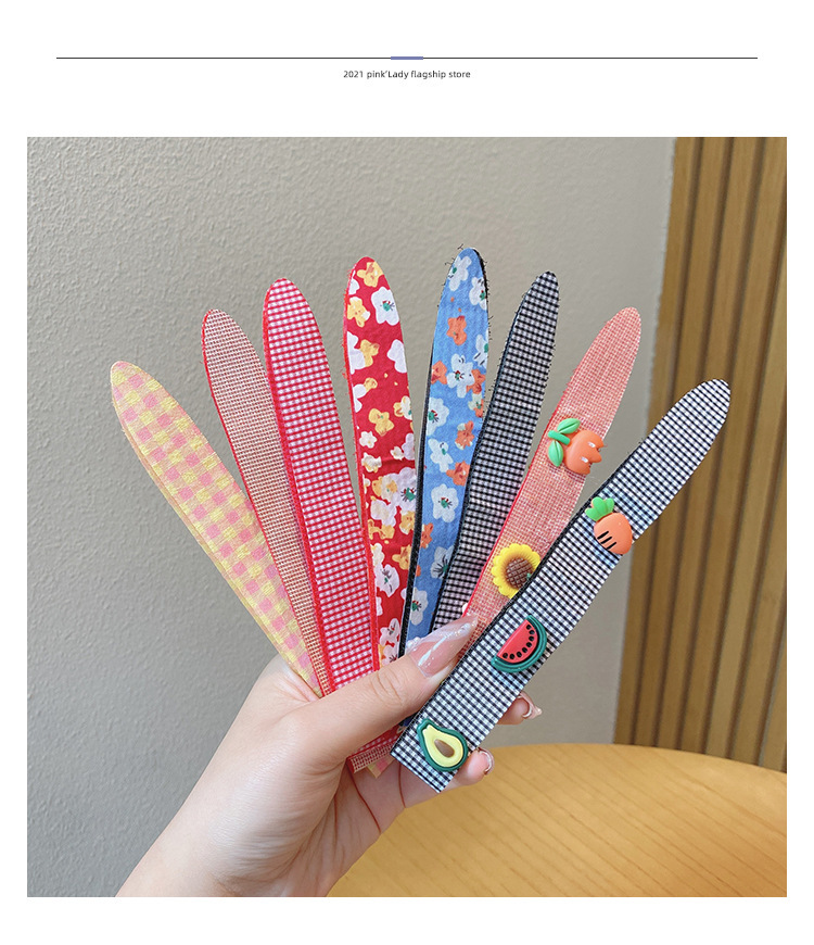 Velcro Headband Female Broken Hair Bangs Children TikTok Headband Hook and Loop Fasteners Headdress   fabric heat press