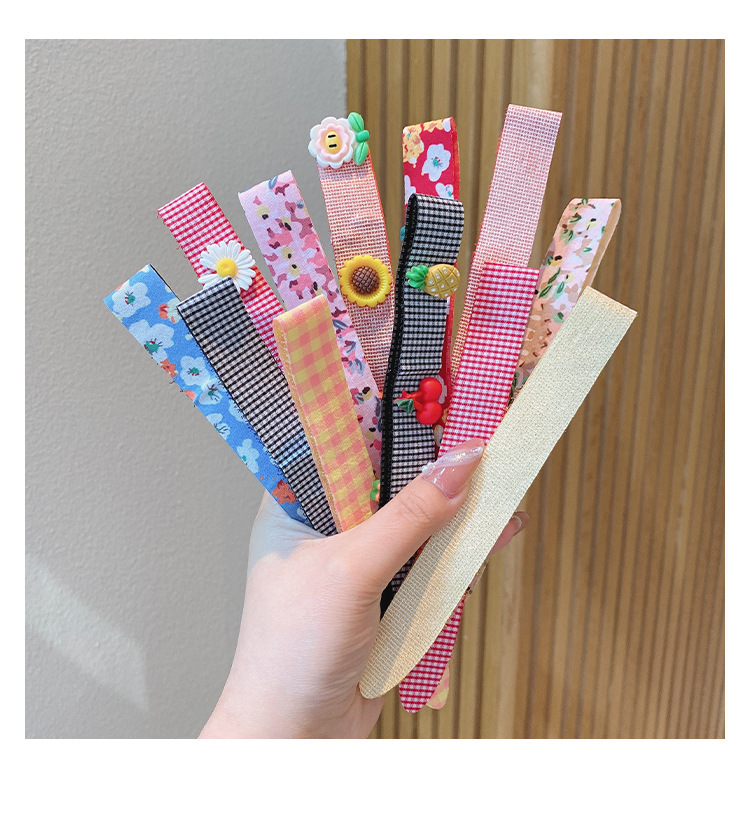 Velcro Headband Female Broken Hair Bangs Children TikTok Headband Hook and Loop Fasteners Headdress   fabric heat press