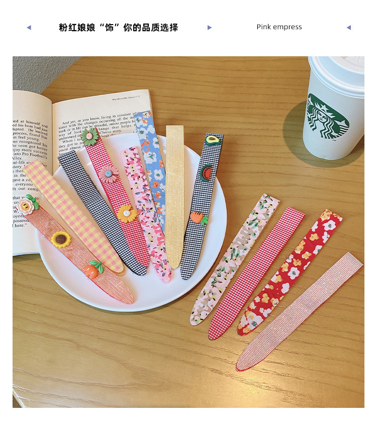 Velcro Headband Female Broken Hair Bangs Children TikTok Headband Hook and Loop Fasteners Headdress   fabric heat press