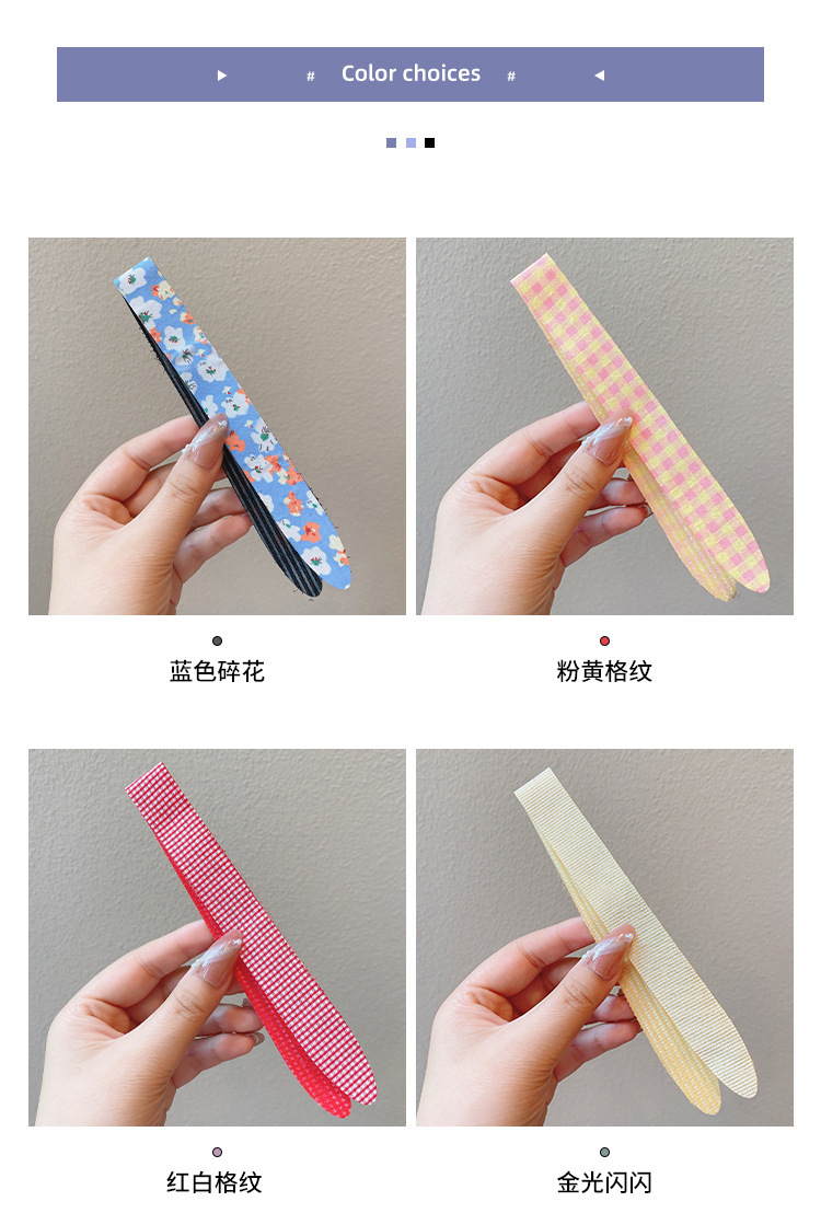 Velcro Headband Female Broken Hair Bangs Children TikTok Headband Hook and Loop Fasteners Headdress   fabric heat press