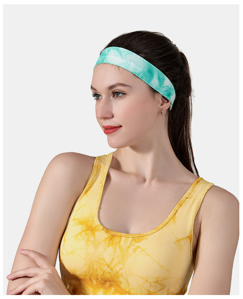 Cross-Border New Arrival Fitness Yoga Sweat Absorbing Silicone Non-Slip Antiperspirant Headband    fabric heat press