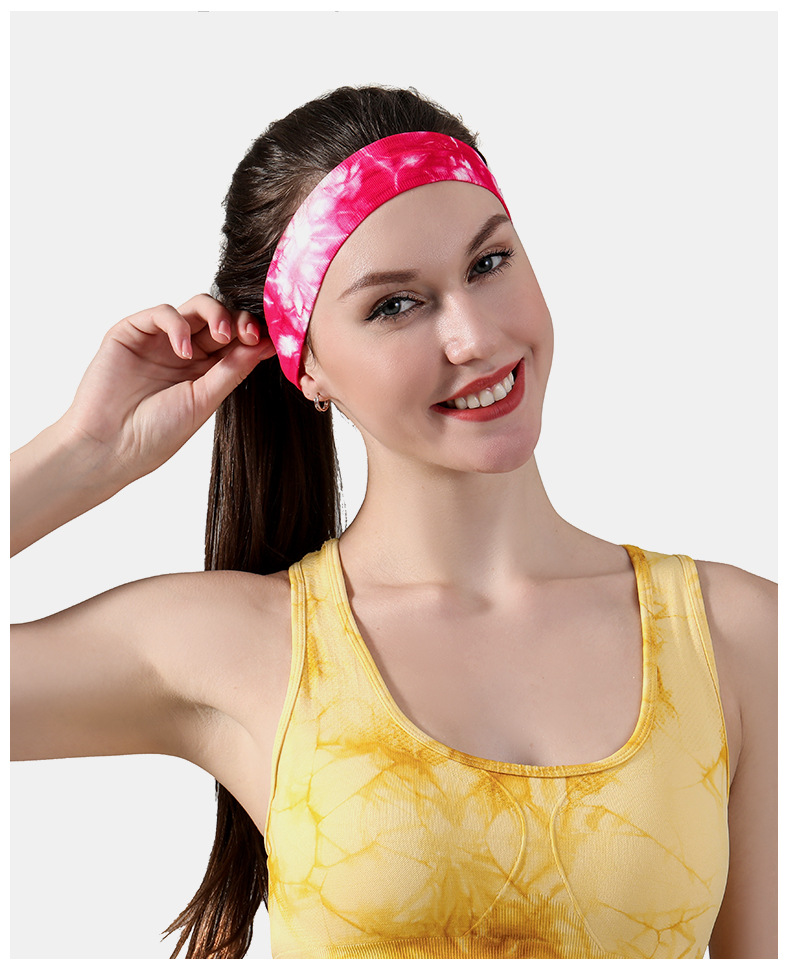 Cross-Border New Arrival Fitness Yoga Sweat Absorbing Silicone Non-Slip Antiperspirant Headband    fabric heat press