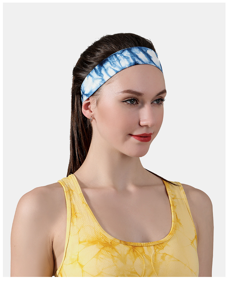 Cross-Border New Arrival Fitness Yoga Sweat Absorbing Silicone Non-Slip Antiperspirant Headband    fabric heat press