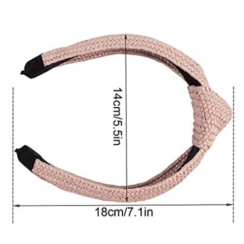 New Wide-Edged Headband Raffia Woven Headband European and American fabric heat press