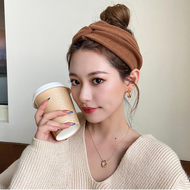 fabric heat press Super Wide Western Style European and American Hair Band Sports Face Wash Headband Headband for Women