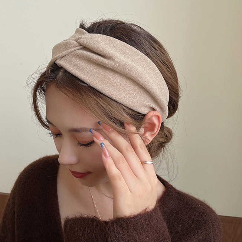 fabric heat press Super Wide Western Style European and American Hair Band Sports Face Wash Headband Headband for Women