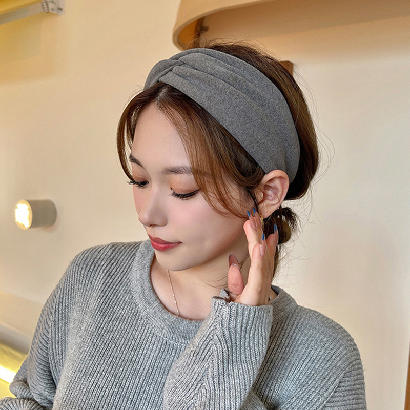 fabric heat press Super Wide Western Style European and American Hair Band Sports Face Wash Headband Headband for Women