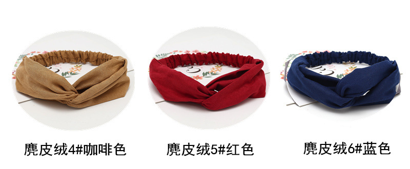 New Cross Tight Hair Band Washing Face Hair Band Women's Solid Color Hair Accessories Korean fabric heat press New Cross Tight Hair Band Washing Face Hair Band Women's Solid Color Hair Accessories Korean fabric heat press