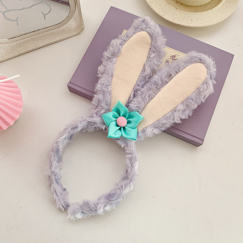 fabric heat press Style Headband Cute Hairpin Cartoon Ling Na Bei Er Headband Plush Washing Face Hair Band