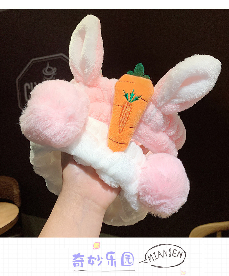 fabric heat press Style Headband Cute Hairpin Cartoon Ling Na Bei Er Headband Plush Washing Face Hair Band