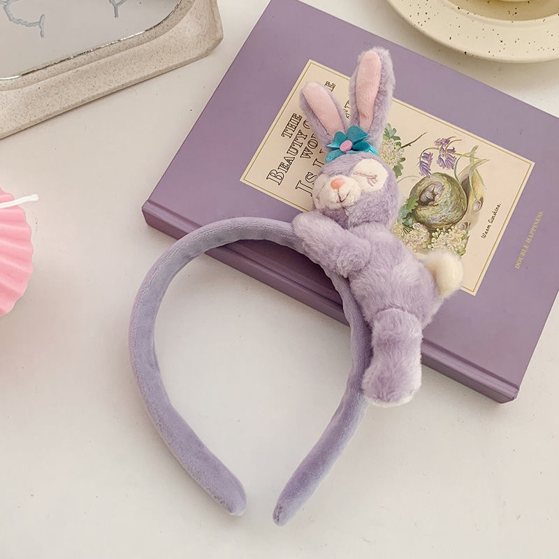 fabric heat press Style Headband Cute Hairpin Cartoon Ling Na Bei Er Headband Plush Washing Face Hair Band