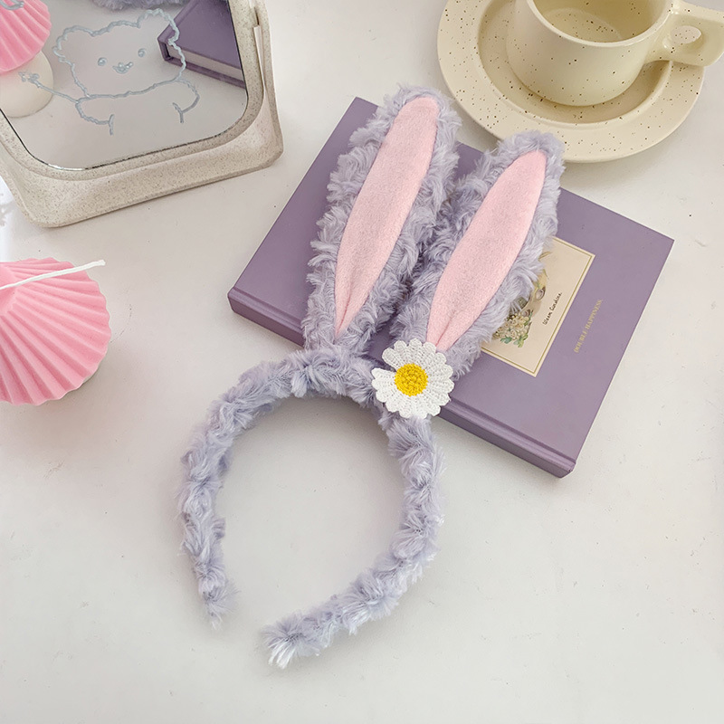 fabric heat press Style Headband Cute Hairpin Cartoon Ling Na Bei Er Headband Plush Washing Face Hair Band