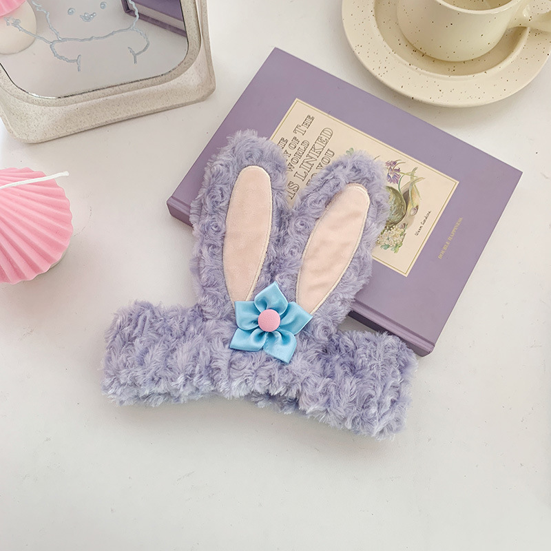 fabric heat press Style Headband Cute Hairpin Cartoon Ling Na Bei Er Headband Plush Washing Face Hair Band