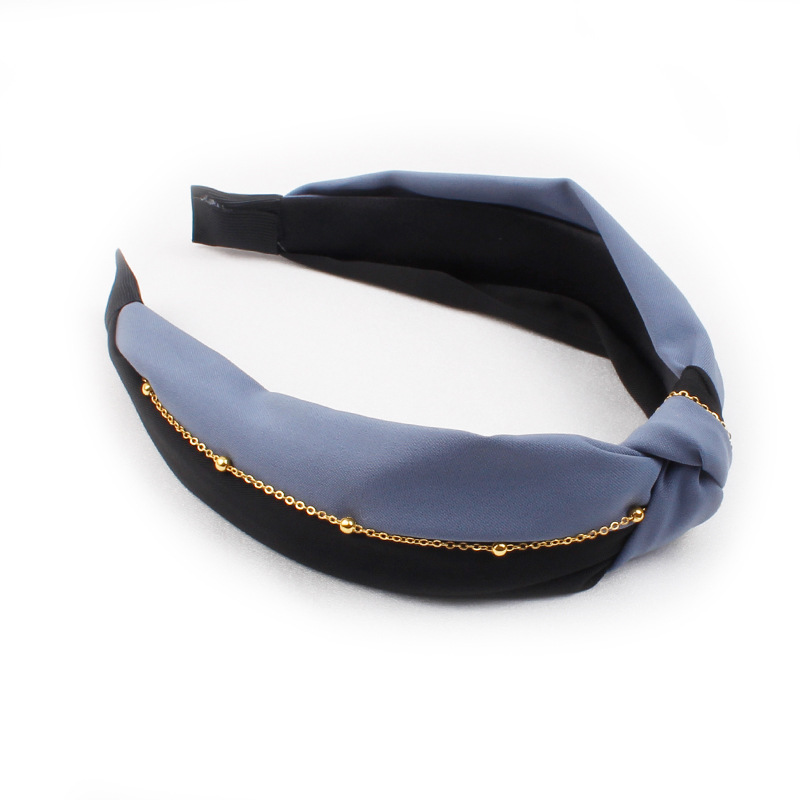 Korean Style Instafamous Hairband Chain Two-Color Knotted Headband Fashion Sports Wear fabric heat press