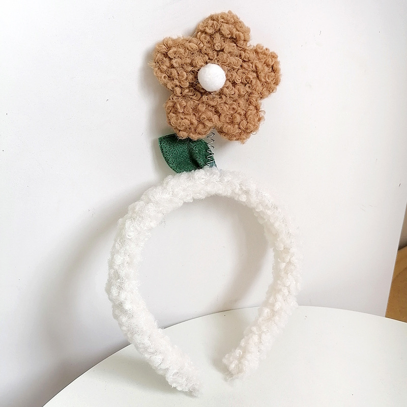 fabric heat press Flower Headband Cute Plush Flower Headband Mickey Headband Cartoon Hair Pin Headwear for Girls